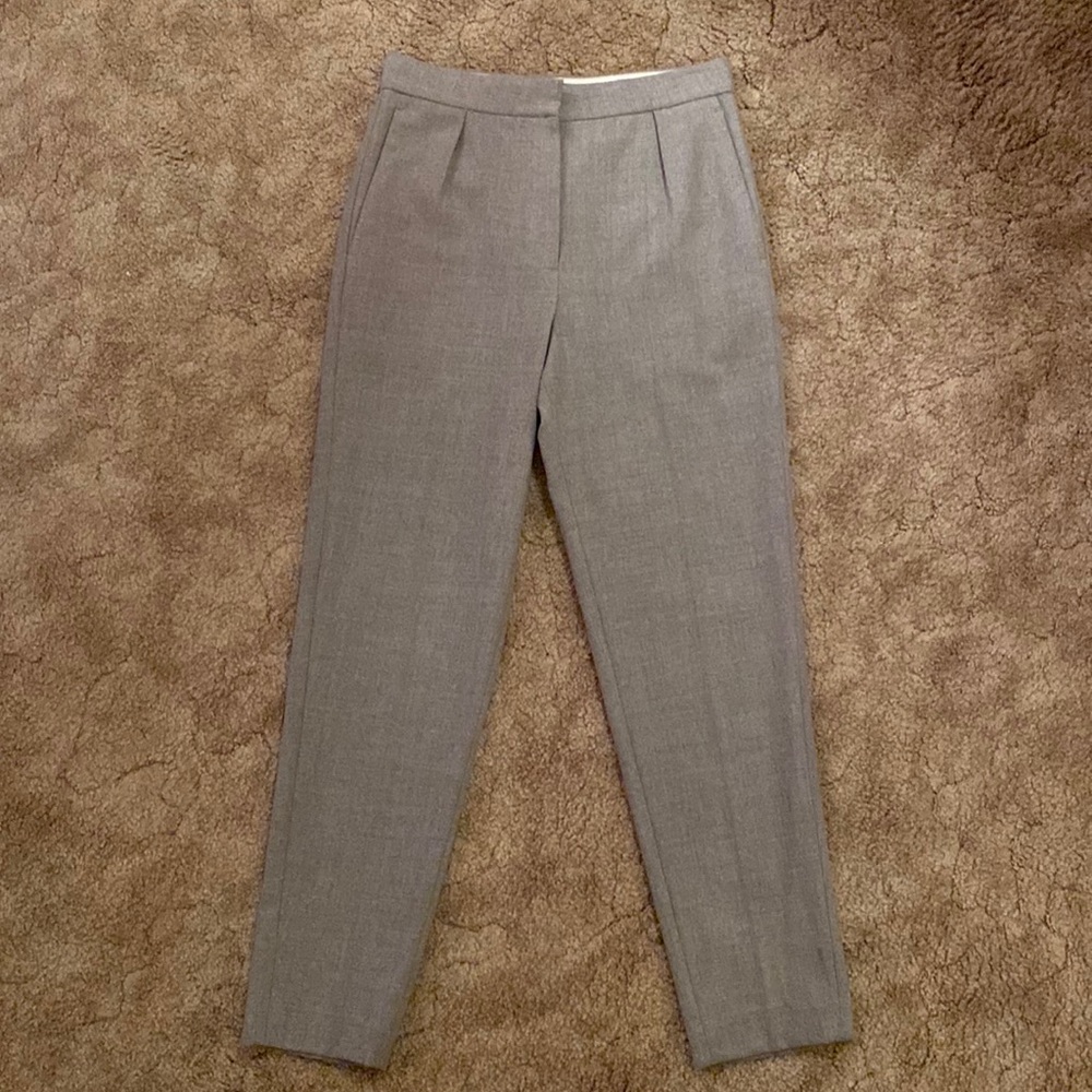 Theory grey wool trousers pants